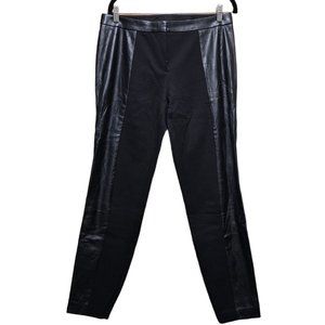Tory Burch Black Trousers leggings‎ with Faux Leather size Medium